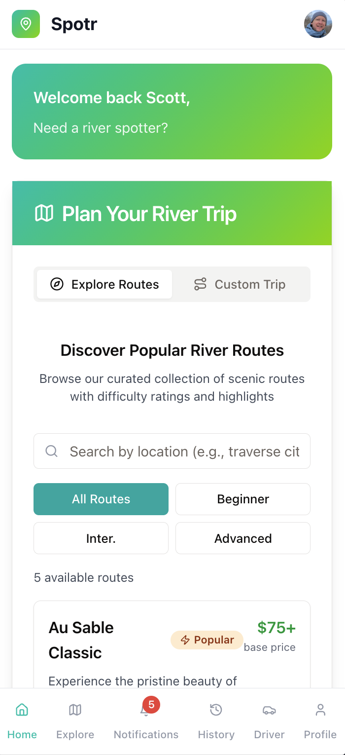 SPOTR App Preview